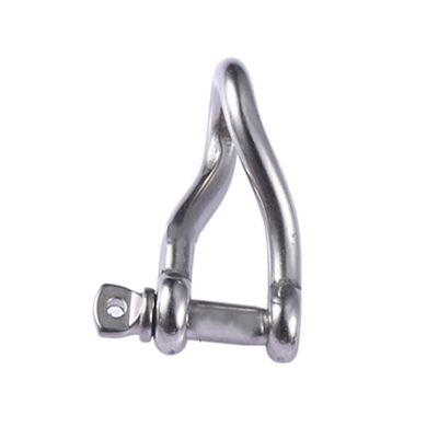 Montesy Stainless Steel Screw Pin Twisted Shackle Heavy Duty Marine Twisted Lifting Hook Anchors Riggings Accessories Enduring