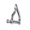Montesy Stainless Steel Screw Pin Twisted Shackle Heavy Duty Marine Twisted Lifting Hook Anchors Riggings Accessories Enduring view 1