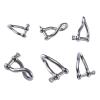 Montesy Stainless Steel Screw Pin Twisted Shackle Heavy Duty Marine Twisted Lifting Hook Anchors Riggings Accessories Enduring view 4