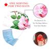2 Pieces Scrub Caps Women Scrub Caps Women Satin Lined Surgical Caps for Beauty Salon Leaves Peony Rose Flowers view 2