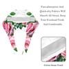 2 Pieces Scrub Caps Women Scrub Caps Women Satin Lined Surgical Caps for Beauty Salon Leaves Peony Rose Flowers view 4