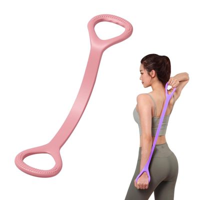 30 pounds. Figure 8 Exercise Bands for Women Men, 8 Shaped Resistance Bands for Arms, Chest Expander, Yoga Gym Fitness Pulling Rope 8 Word Elastic for Exercise Muscle Training Tubing (Pink)
