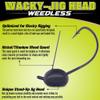 Weedless-Wacky-Rig-Hooks-Weedless-Jig-Head Worm Weights Hook for Bass Fishing 10 Pack view 2