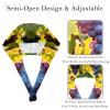 2 Pieces Scrub Caps Women Dental Scrub Caps Nursing Scrub Caps for Beauty Salon Grape Leaves Sunshine view 3
