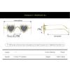 helena Women Love Heart Sunglasses,Metal Frame UV400 Protection Lens Heart Shaped Sunglasses for Ladies S68 (C1) view 3