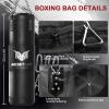 Mesetast Punching Bag for Adults, 4ft Heavy Boxing Bag Set with 12 OZ Gloves for MMA Karate Kickboxing Boxing - Unfilled view 2