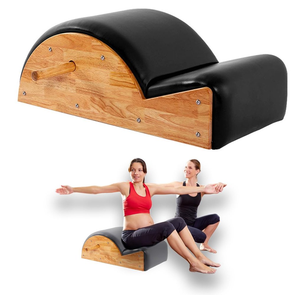 MonDAY To SunDAY Pilates Spine Corrector Body StretchingPilates Spine Supporter Home Gym Low Load Small Muscle Group Exercise Body Reshaping (Rubber Wood Black)