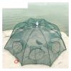 HDNSAUD Mesh Fishing Cage Fishing Trap Nets Portable Nylon Mesh Crab Net Shrimp Cage Folding Fish Trap Fishing Net Fishing(Eight Hole Plastic) view 2