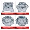 HDNSAUD Mesh Fishing Cage Fishing Trap Nets Portable Nylon Mesh Crab Net Shrimp Cage Folding Fish Trap Fishing Net Fishing(Eight Hole Plastic) view 4