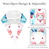 2 Pieces Scrub Caps Women Dental Scrub Caps Scrub Caps Men for Nurse Cats Love Heart Multicoloured view 3