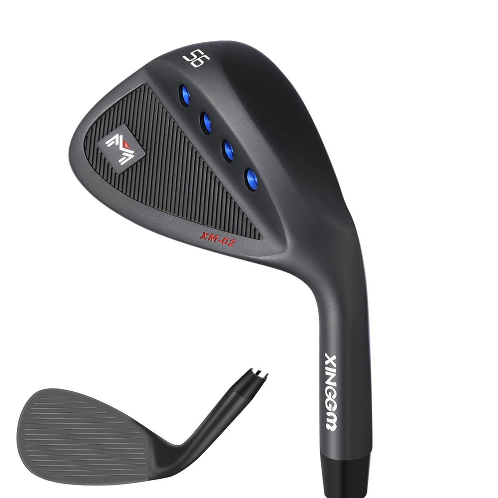 Forged Golf Wedge Set for Men or Individual 48/50/52/54/56/58/60 Degree Gap Wedge Sand Wedge for Men Right Hand,Milled Face for More Spin (Black, RH,56 Degrees)