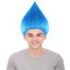 BC GOODS BY Unisex Teens Troll Wigs Collections | Synthetic Fiber Costume Wig for Men and Women | Capless Cap Halloween Colorful 80s Wigs | Trolls TV Movie Cosplay Costume Accessories - Blue view 1