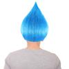 BC GOODS BY Unisex Teens Troll Wigs Collections | Synthetic Fiber Costume Wig for Men and Women | Capless Cap Halloween Colorful 80s Wigs | Trolls TV Movie Cosplay Costume Accessories - Blue view 3