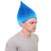 BC GOODS BY Unisex Teens Troll Wigs Collections | Synthetic Fiber Costume Wig for Men and Women | Capless Cap Halloween Colorful 80s Wigs | Trolls TV Movie Cosplay Costume Accessories - Blue view 4