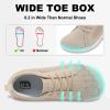 JOINFREE Women's Barefoot Walking Shoes Wide Toe Box Zero Drop Minimalist Sneakers Non Slip Breathable Comfortable Lightweight Walking Shoes Khaki Size 8 view 2