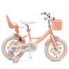 Bixike Girls Bike with Basket for Toddlers and Kids Aged 3-14 Years Old, 12 14 16 18 Inch with Training Wheels & Doll Seat, 20 Inch with Kickstand & Rear Rack, Princess Style Bicycle for Gift. view 2