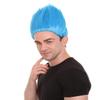 BC GOODS BY Unisex Adult Spiky Troll Wigs Collections | Synthetic Fiber Costume Wig for Men and Women | Capless Cap Halloween Colorful 80s Wig | Trolls TV Movie Cosplay Costume Accessories - Blue view 2