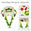 2 Pieces Scrub Caps Women Ponytail Scrub Cap Nursing Scrub Caps for Kitchen Vegetables Cabbage Tomato Multicoloured view 3
