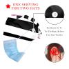 2 Pieces Scrub Caps Women Ponytail Scrub Cap Surgical Cap for The Surgeon Peony Stripes Flowers Multicoloured view 2