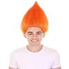 BC GOODS BY Unisex Teens Troll Wigs Collections | Synthetic Fiber Costume Wig for Men and Women | Capless Cap Halloween Colorful 80s Wigs | Trolls TV Movie Cosplay Costume Accessories - Orange view 1