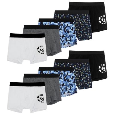 Geyuwoz Boys Big Boxer Brief Stretch Underwear Color Multipacks UN2 Years 14-16 (10-Pack)