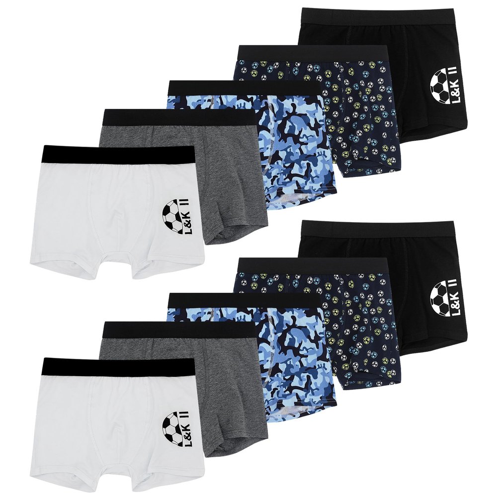 Geyuwoz Boys Big Boxer Brief Stretch Underwear Color Multipacks UN2 Years 14-16 (10-Pack)