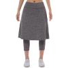 Xioker Women Fleece Skirts with 3/4 Leggings,Knee Length Skirts Leggings Thermal&Winter Skirted Capris Skorts with Pockets(Khaki 2XL) view 2