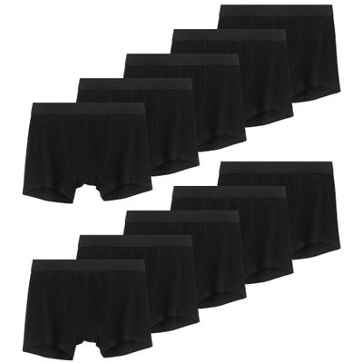 Geyuwoz Boys Cotton Boys Boxer Briefs Solid Kids Boxer Briefs BL Years 10-12 (10-Pack)