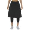 Xioker Women Fleece Skirts with 3/4 Leggings,Knee Length Skirts Leggings Thermal&Winter Skirted Capris Skorts with Pockets(Black Charcoal XL) view 2