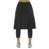 Xioker Women Fleece Skirts with 3/4 Leggings,Knee Length Skirts Leggings Thermal&Winter Skirted Capris Skorts with Pockets(Black Charcoal XL) view 3