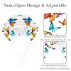 2 Pieces Scrub Caps Women Ponytail Scrub Cap Scrub Caps Men for Beauty Salon Butterflies Multicoloured view 3