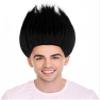 BC GOODS BY Unisex Adult Spiky Troll Wigs Collections | Synthetic Fiber Costume Wig for Men and Women | Capless Cap Halloween Colorful 80s Wig | Trolls TV Movie Cosplay Costume Accessories - Black view 1