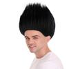 BC GOODS BY Unisex Adult Spiky Troll Wigs Collections | Synthetic Fiber Costume Wig for Men and Women | Capless Cap Halloween Colorful 80s Wig | Trolls TV Movie Cosplay Costume Accessories - Black view 2