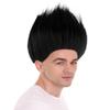 BC GOODS BY Unisex Adult Spiky Troll Wigs Collections | Synthetic Fiber Costume Wig for Men and Women | Capless Cap Halloween Colorful 80s Wig | Trolls TV Movie Cosplay Costume Accessories - Black view 4