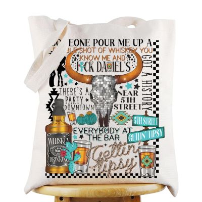G2TUP Country Music Tote Bag Country Lyrics Inspired Gift Some Pour Me Up Shoulder Bag Nashville Country Concert Merch (Some Pour TG)