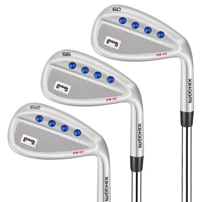Forged Golf Wedge Set for Men or Individual 48/50/52/54/56/58/60 Degree Gap Wedge Sand Wedge for Men Right Hand,Milled Face for More Spin (Silver, 52,56,60 Degrees Set)