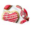 2 PiecesScrub Caps Women,Ponytail Scrub Cap,Nurse Scrub Cap,for Kitchen,Heart Cookies Multicoloured view 1