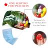 2 Pieces Scrub Caps Women Chef Cap Surgical Caps for Hospital Basket Colorful Pepper Garlic Grape view 2