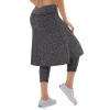 Xioker Women Fleece Skirts with 3/4 Leggings,Knee Length Skirts Leggings Thermal&Winter Skirted Capris Skorts with Pockets(Grey Charcoal 2XL) view 4