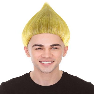 BC GOODS BY Unisex Adult Troll Wigs Collections | Synthetic Fiber Costume Wig for Men and Women | Capless Cap Halloween Colorful 80s Wigs | Trolls TV Movie Cosplay Costume Accessories - Gold