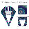 2 Pieces Scrub Caps Women Dental Scrub Caps Nursing Hats for Women for Beauty Salon Cicle Shapes Floral Mandala Multicoloured view 3