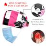 2 Pieces Scrub Caps Women Chef Cap Cute Scrub Caps Women for Kitchen Plant Flowers Striped Peony Multicoloured view 2