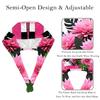 2 Pieces Scrub Caps Women Chef Cap Cute Scrub Caps Women for Kitchen Plant Flowers Striped Peony Multicoloured view 3