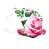2 Pieces Scrub Caps Women Ponytail Scrub Cap Surgical Caps for Kitchen Watercolor Rose Flowers Leaves Peony view 1