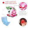 2 Pieces Scrub Caps Women Ponytail Scrub Cap Surgical Caps for Kitchen Watercolor Rose Flowers Leaves Peony view 2