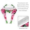 2 Pieces Scrub Caps Women Ponytail Scrub Cap Surgical Caps for Kitchen Watercolor Rose Flowers Leaves Peony view 4
