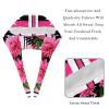 2 Pieces Scrub Caps Women Scrub Cap Surgical Scrub Cap for Kitchen Striped Peony Flowers Plant Leaves Multicoloured view 4