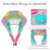 2 Pieces Scrub Caps Women Ponytail Scrub Cap Nursing Scrub Caps for Hospital Dessert Macaron Multicoloured view 3