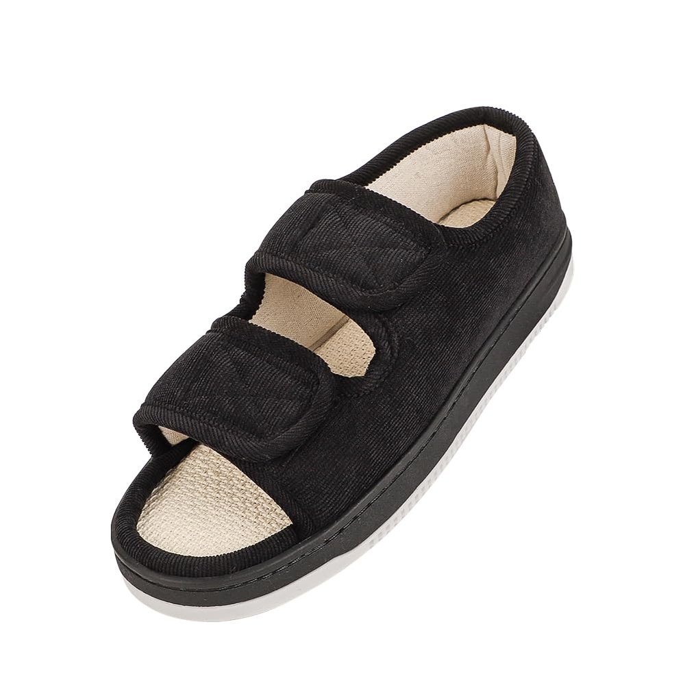Diabetic Swollen Sandals for Men Women Wide Width Edema Adjustable Extra Wide Open Toe Diabetic Slippers for Swollen Feet Arthritis Elderly Swelling Neuropathy Lymphedema Surgery Recovery Footwear