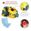 2 Pieces Scrub Caps Women Scrub Caps Women Ponytail Surgeon Caps for Nurse Flowers Bouquet Hydrangeas River Multicoloured view 2
